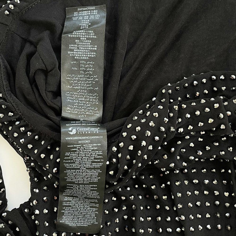 Self-Portrait Black and Silver Embellished Blouse - Picture 12 of 12
